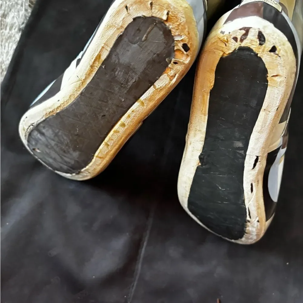 COACH Paisley Tall Rain Boot logo flat shoes all weather calf high designer y2k